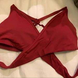 Alphalete wrap bra - red